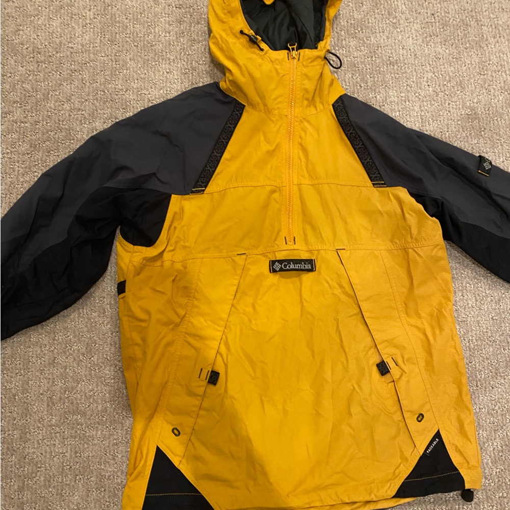 Vintage Columbia half-zip rain coat